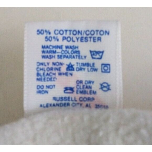 Vintage Jerzees Women's White Sweatshirt Merry Christmas Teddy Bear Design Large - Picture 6 of 8